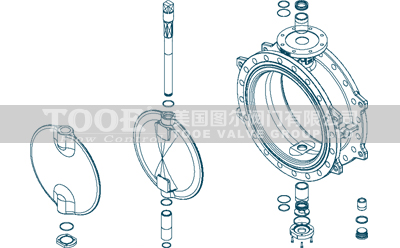 軟密封蝸輪法蘭蝶閥構(gòu)造原理 軟密封蝸輪法蘭蝶閥構(gòu)造原理