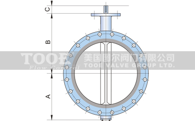 蝸輪法蘭蝶閥結(jié)構(gòu)尺寸 蝸輪法蘭蝶閥結(jié)構(gòu)尺寸