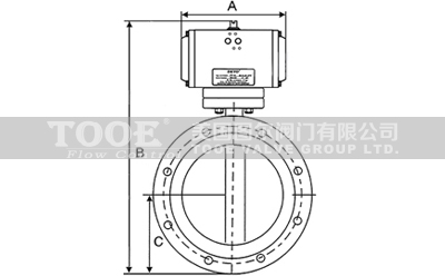 氣動(dòng)法蘭蝶閥結(jié)構(gòu)尺寸 氣動(dòng)法蘭蝶閥結(jié)構(gòu)尺寸