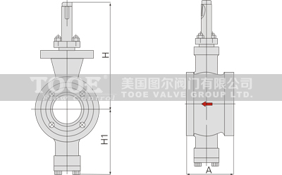 對(duì)夾V型調(diào)節(jié)球閥結(jié)構(gòu)尺寸 對(duì)夾V型調(diào)節(jié)球閥結(jié)構(gòu)尺寸