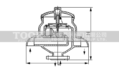 雙向全天候阻火呼吸閥結(jié)構(gòu)尺寸CAD圖紙 雙向全天候阻火呼吸閥結(jié)構(gòu)尺寸CAD圖紙