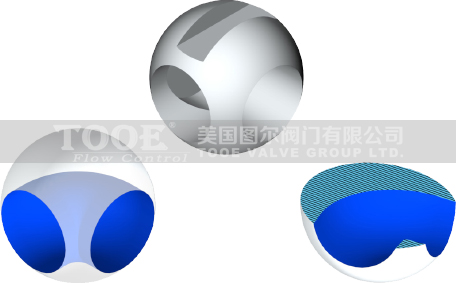 L型三通球閥球芯結(jié)構(gòu)圖 L型三通球閥球芯結(jié)構(gòu)圖