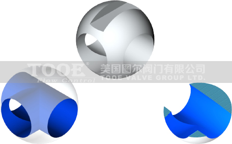 T型三通球閥球芯結(jié)構(gòu)圖 T型三通球閥球芯結(jié)構(gòu)圖