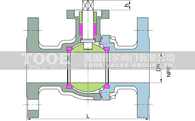 氨用球閥結構尺寸CAD圖紙 氨用球閥結構尺寸CAD圖紙