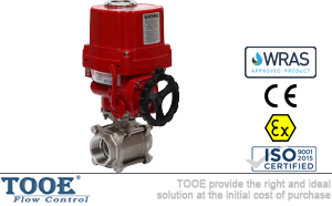電動三片式螺紋球閥 電動三片式螺紋球閥