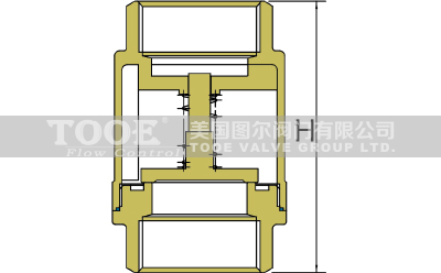 立式絲扣銅止回閥結(jié)構(gòu)尺寸CAD圖紙 立式絲扣銅止回閥結(jié)構(gòu)尺寸CAD圖紙