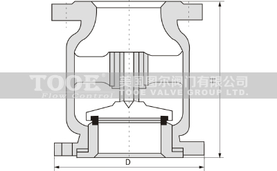 法蘭不銹鋼立式止回閥結構尺寸CAD圖紙 法蘭不銹鋼立式止回閥結構尺寸CAD圖紙