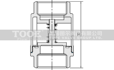 不銹鋼立式絲扣止回閥結(jié)構(gòu)尺寸CAD圖紙 不銹鋼立式絲扣止回閥結(jié)構(gòu)尺寸CAD圖紙