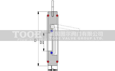 旋啟式單瓣對夾止回閥結(jié)構尺寸CAD圖紙 旋啟式單瓣對夾止回閥結(jié)構尺寸CAD圖紙