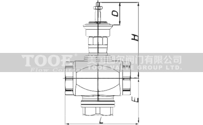 比例積分電動(dòng)三通合流閥結(jié)構(gòu)尺寸CAD圖紙 比例積分電動(dòng)三通合流閥結(jié)構(gòu)尺寸CAD圖紙