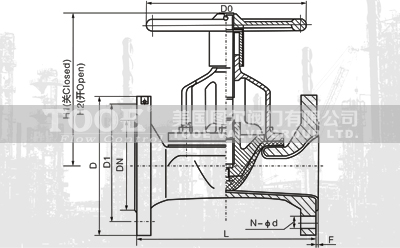 全襯膠隔膜閥結(jié)構(gòu)尺寸CAD圖紙 全襯膠隔膜閥結(jié)構(gòu)尺寸CAD圖紙