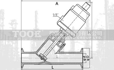 快裝氣動角座閥結(jié)構(gòu)尺寸CAD圖紙 快裝氣動角座閥結(jié)構(gòu)尺寸CAD圖紙