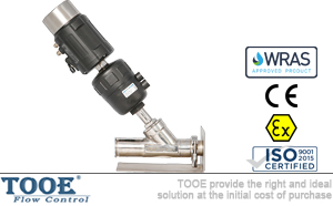 氣動快裝角座閥 氣動快裝角座閥